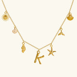 Avaria Ocean Initial Necklace