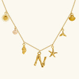 Avaria Ocean Initial Necklace