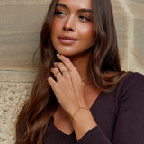 18K Gold Hand Chain Bracelet