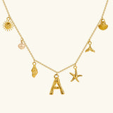 Avaria Ocean Initial Necklace