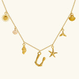 Avaria Ocean Initial Necklace