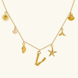 Avaria Ocean Initial Necklace