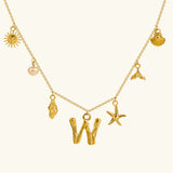 Avaria Ocean Initial Necklace