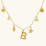 Avaria Ocean Initial Necklace