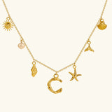 Avaria Ocean Initial Necklace