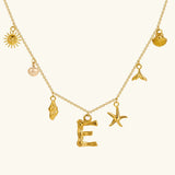 Avaria Ocean Initial Necklace