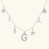 Avaria Ocean Initial Necklace