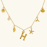 Avaria Ocean Initial Necklace