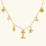 Avaria Ocean Initial Necklace