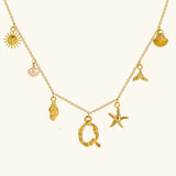 Avaria Ocean Initial Necklace