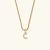 Elodie Initial Letter Pearl Necklace