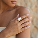 Charis Gold Pearl Ring