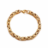 Lucian Crown Link Bracelet | White Gold