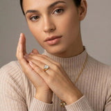 Mother Of Pearl Gold Ring