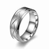 Heston Cutline Ring | White Gold