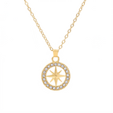 North Star Pendant Necklace | White Gold