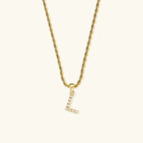 Elodie Initial Letter Pearl Necklace