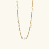 Nora Gold Pearl Necklace