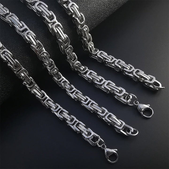 Korvin Byzantine Chain Necklace | White Gold