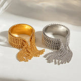 Krystelle Gold Tassel Ring