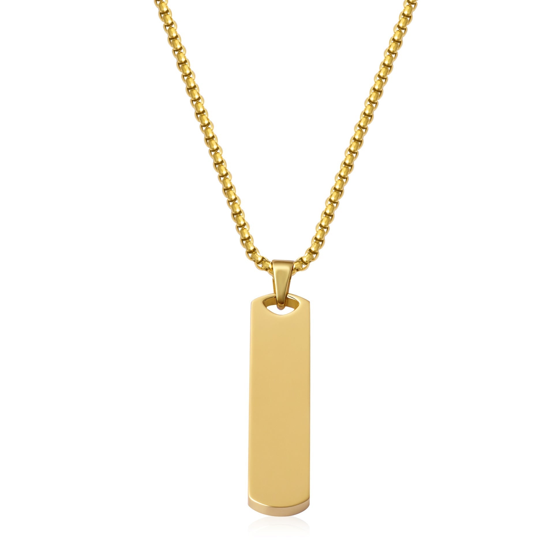 Core Tag Necklace | White Gold