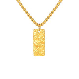 Ziven Hammered Bar Necklace | White Gold