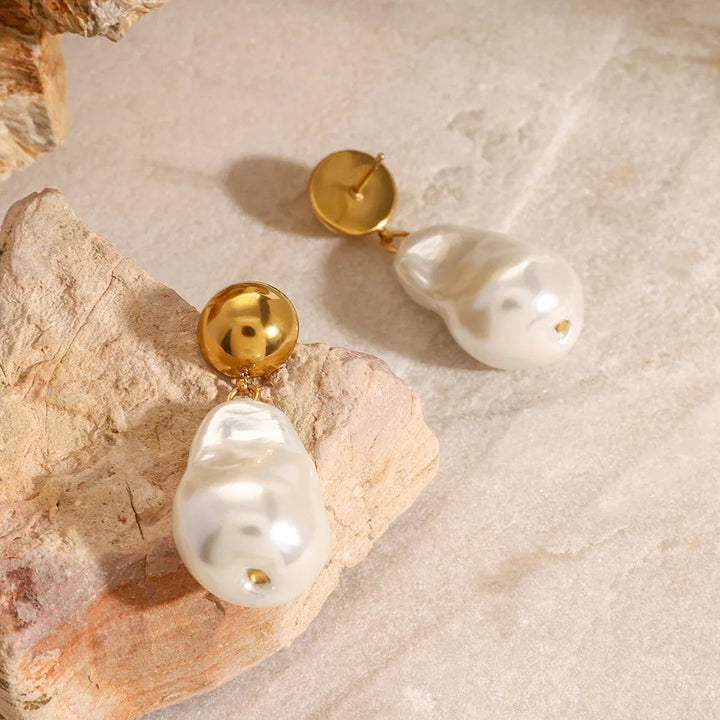Riviera Pearl Drop Earrings