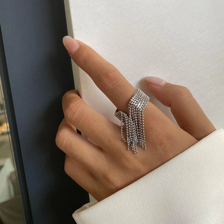 Krystelle Gold Tassel Ring