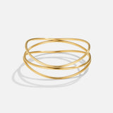 Sabrina Gold Layered Bangle
