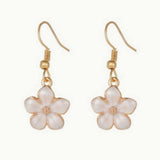 Flower Pearl Dangling Earrings
