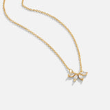 Tiffany Crystal Leaf Pendant Necklace